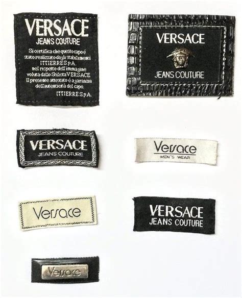 reading a vintage versace label|Versace vintage label.